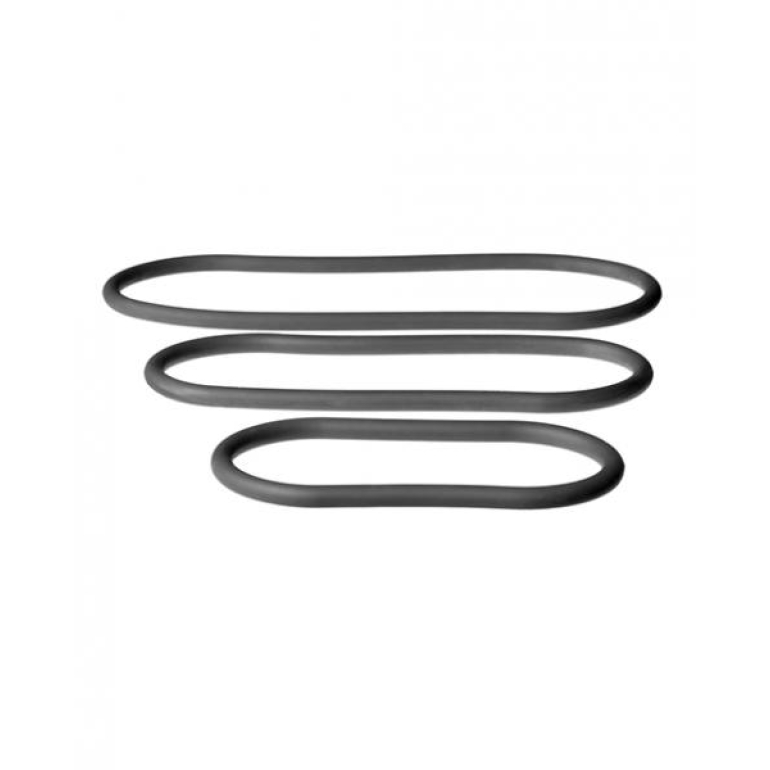 Xplay 3 Pk Silicone Slim Wrap Ring (9 12 15) Black