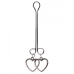 Bijoux De Cli Clit Clamp Double Loop Heart Charms Silver