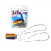 Gaysentials Rainbow Dog Tag Necklace Multi-Color