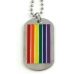 Gaysentials Rainbow Dog Tag Necklace Multi-Color