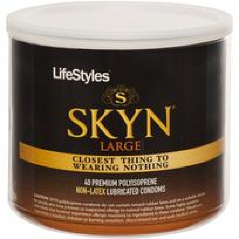 Lifestyles Skyn Large Non-Latex Comdoms Bowl 40 Ct Clear