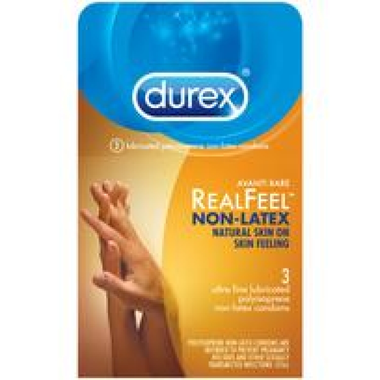 Durex Avanti Bare Real Feel Non Latex Condoms 3pk Clear