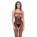 Sparkle Crotchless Body Stocking Black O/s One Size Fits Most