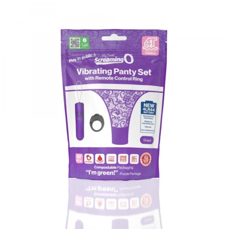 Screaming O My Secret 4t Panty Vibe Grape (treble) One Size Fits Most