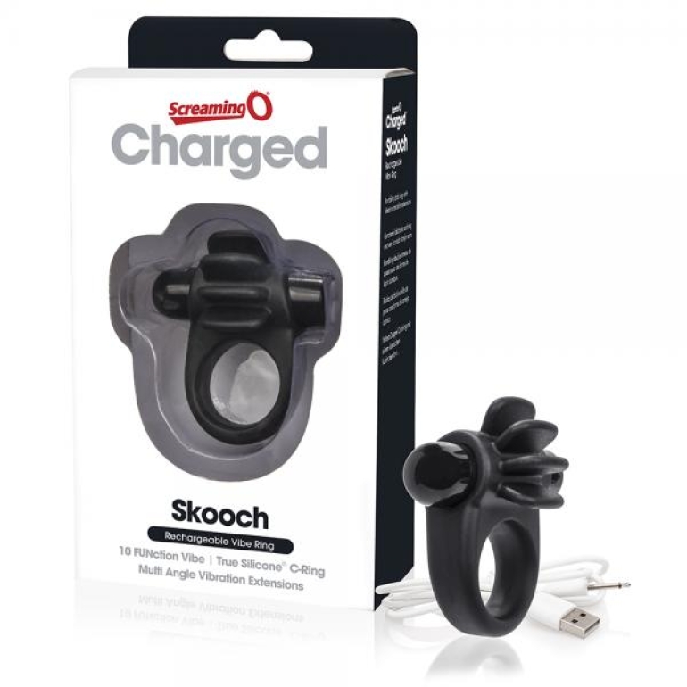 Charged Skooch Vibrating Ring Black