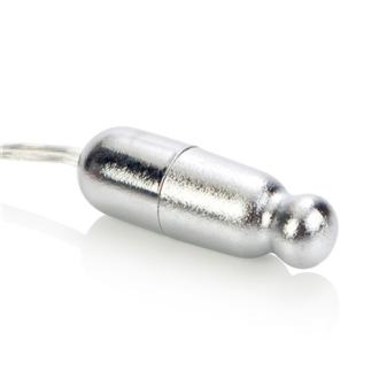 Whisper Micro Heated Bullet Vibrator Black Silver
