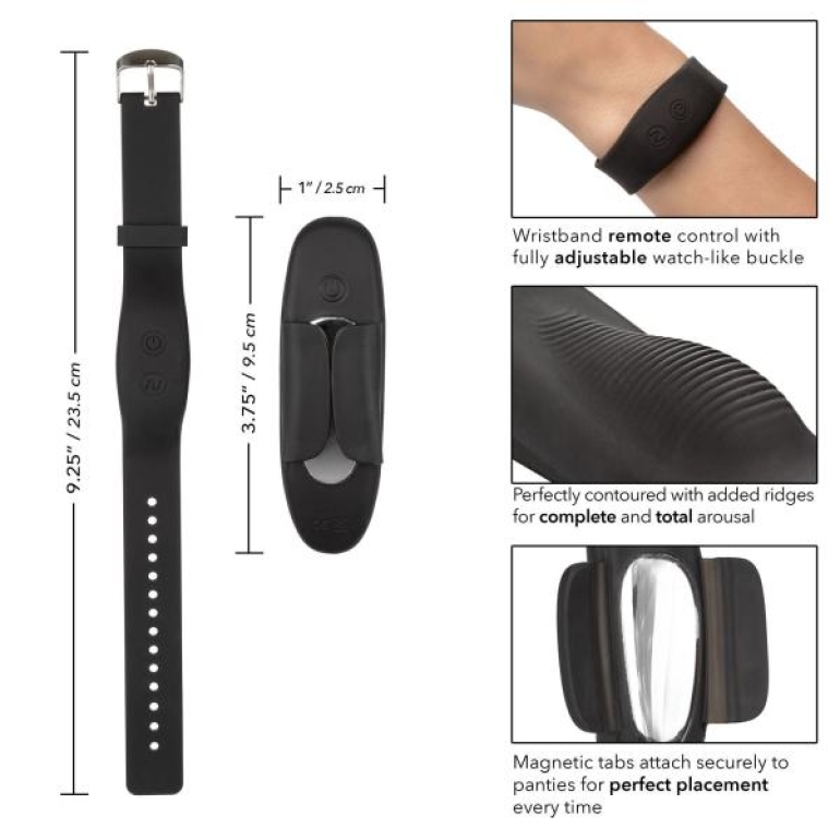 Lock N Play Wristband Remote Panty Teaser Black