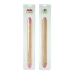 18 inch ivory veined double dildo Beige