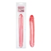 Translucence 12 inch smooth double dildo Pink