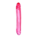 Translucence 12 inch smooth double dildo Pink