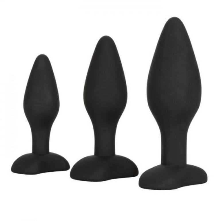 Silicone Anal Exerciser Kit Black