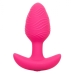 Cheeky Vibrating Glow-in-the- Dark Butt Plug Pink