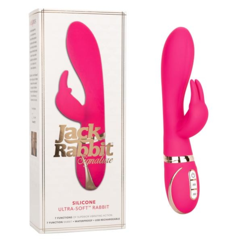 Jack Rabbit Silicone Ultra Soft Rabbit Vibrator Pink