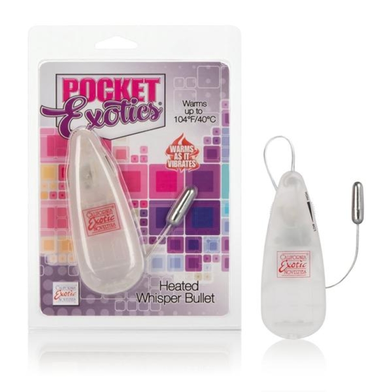 Pocket Exotic Heated Whisper Bullet Vibrator White