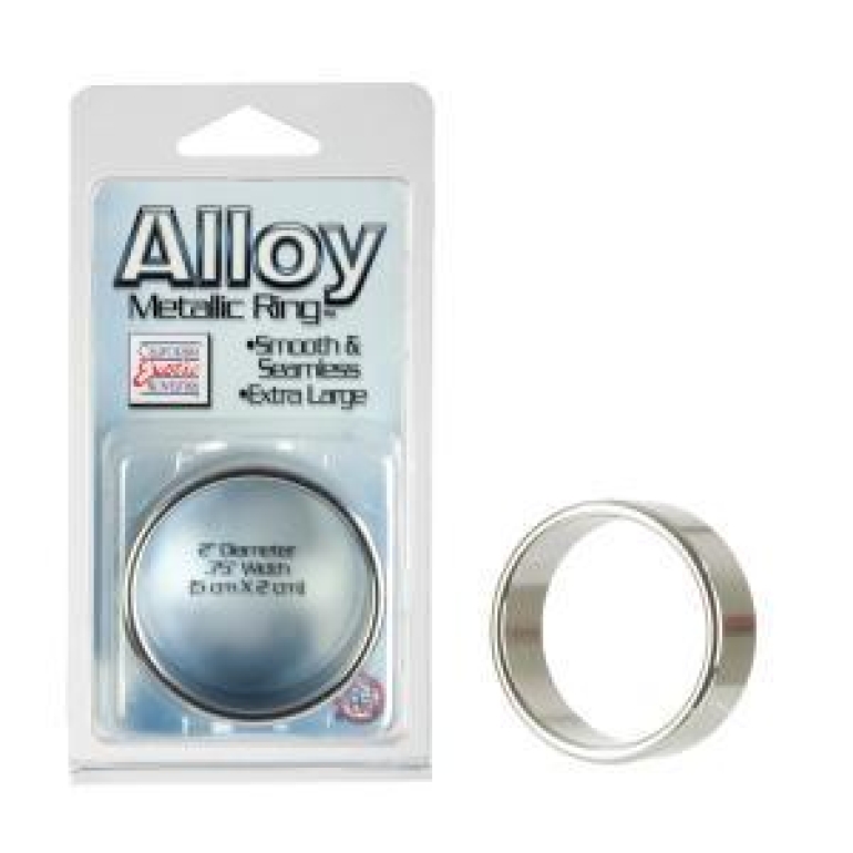 Alloy Metallic Ring - XL Silver