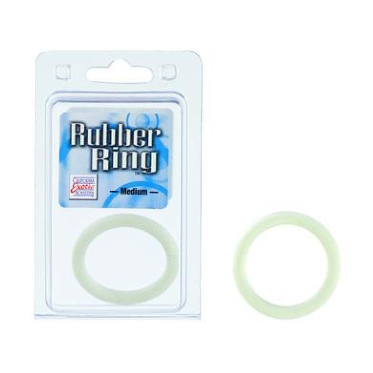 White Rubber Penis Ring - Medium