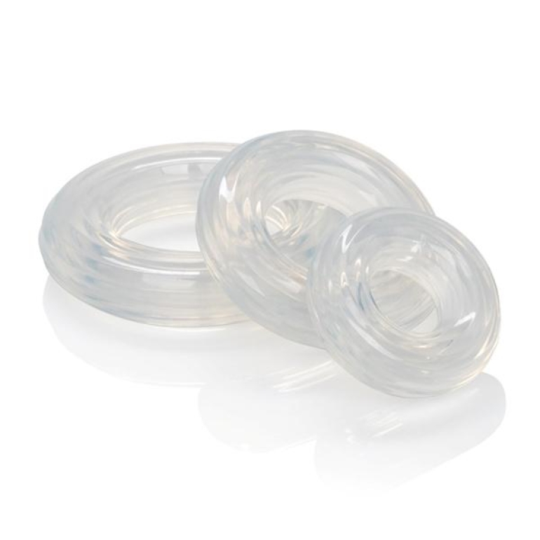 Premium Silicone Ring Set Clear Pack of 3