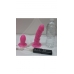 Dual Harness EZ Snap Vibrating Dong And Plug Pink