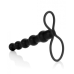 Silicone Love Rider Beaded Dual Penetrator Black