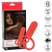 Silicone Rechargeable Vertical Dual Enhancer Red