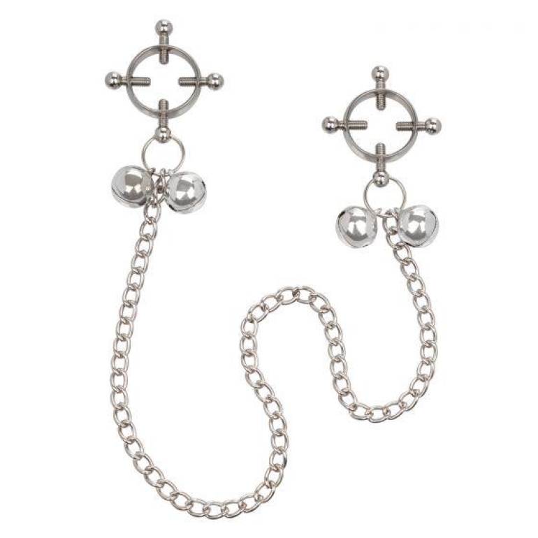 Nipple Grips 4-point Nipple Press W/ Bells Silver