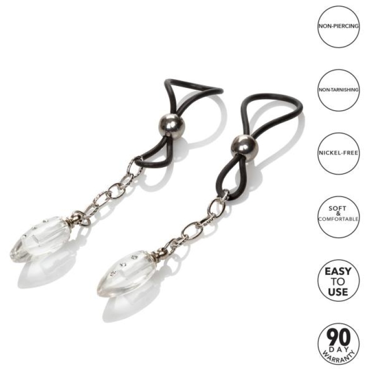 Nipple Play Non-Piercing Nipple Jewelry Teardrop Clear