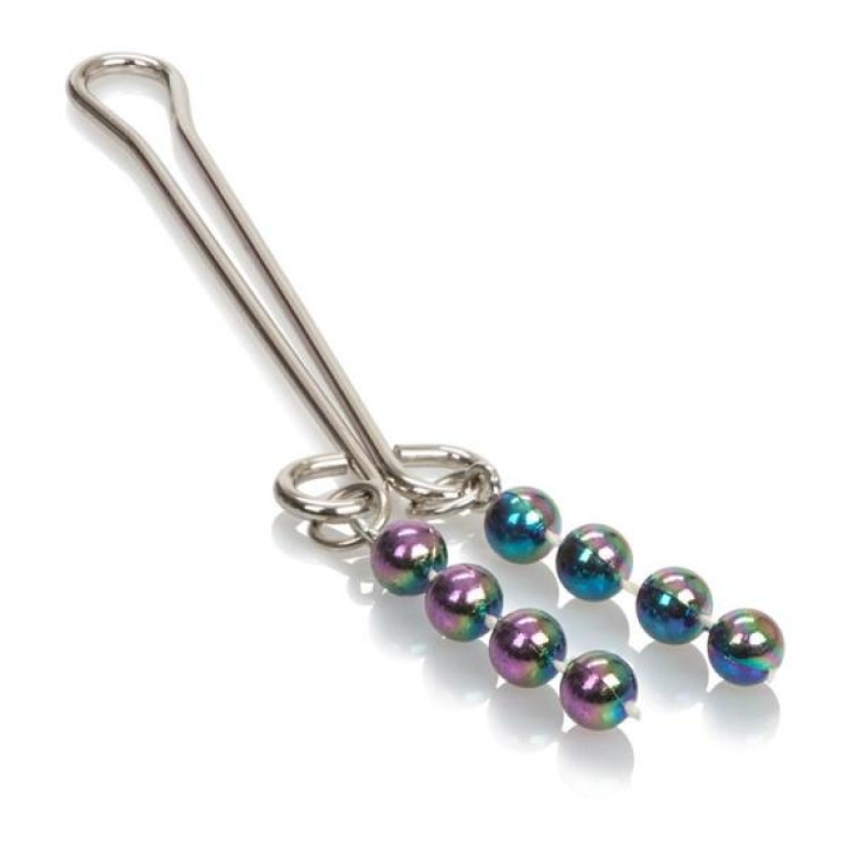 Intimate Play Beaded Clitoral Jewelry Black Silver