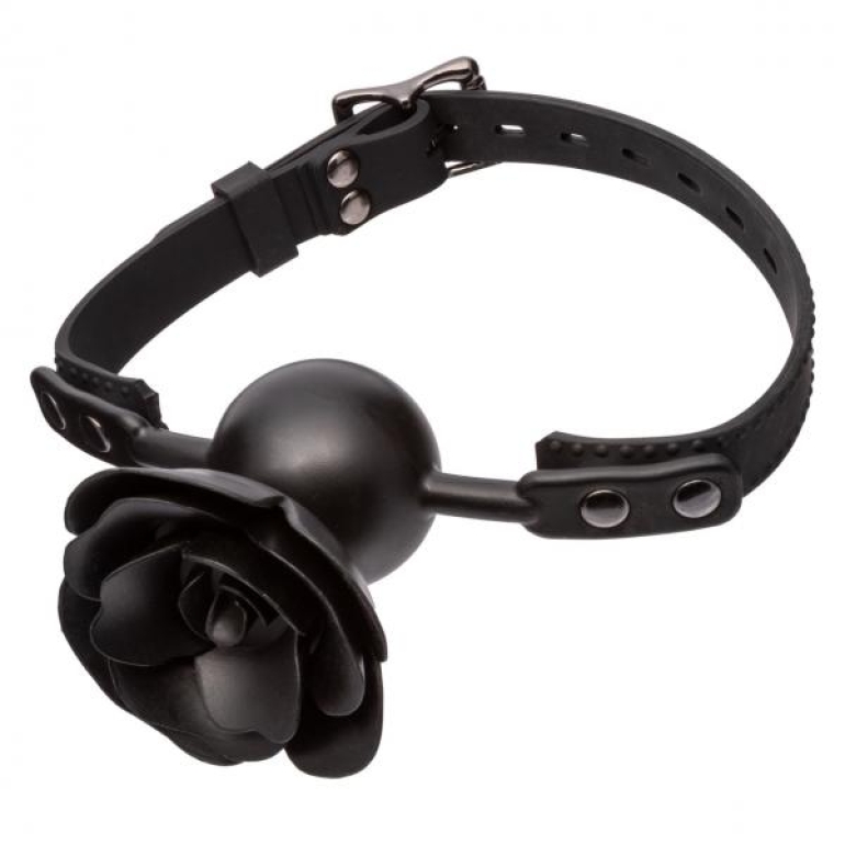 Forbidden Removable Rose Gag Black