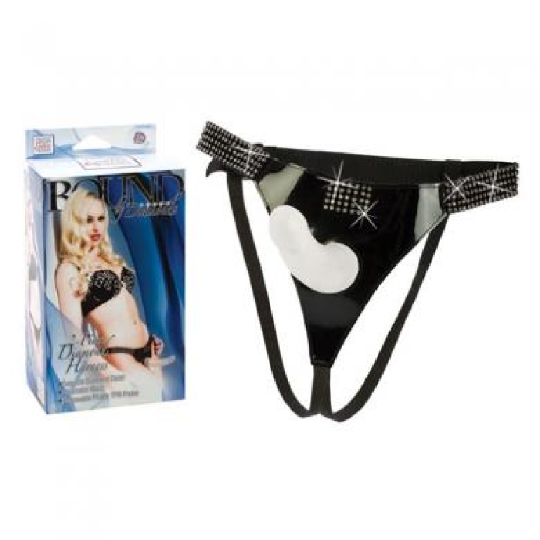 2-Piece Diamond Harness and Dildo Clear