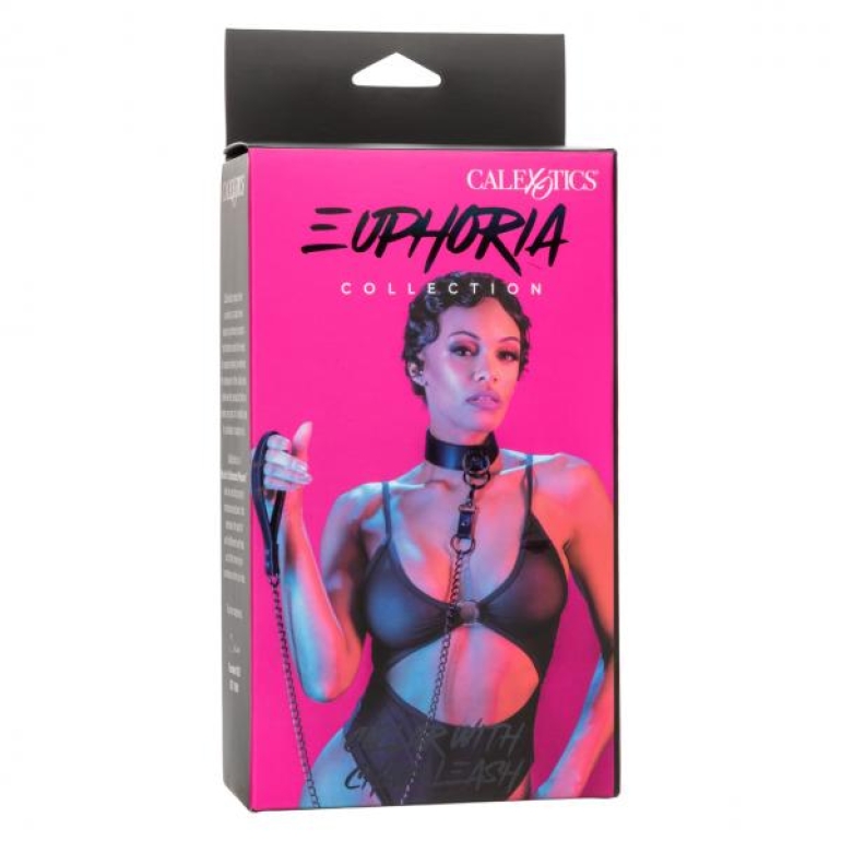 Euphoria Collar W/ Chain Leash Silver
