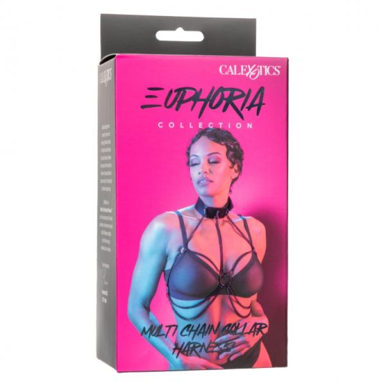 Euphoria Multi Chain Collar Harness Black