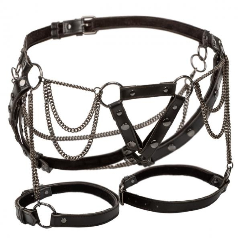 Euphoria Thigh Harness W/ Chains Black