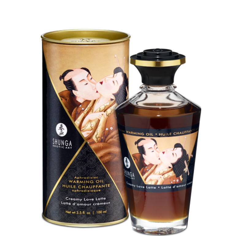 Shunga Warming Massage Oil Love Latte 3.5 fluid ounces Coffee