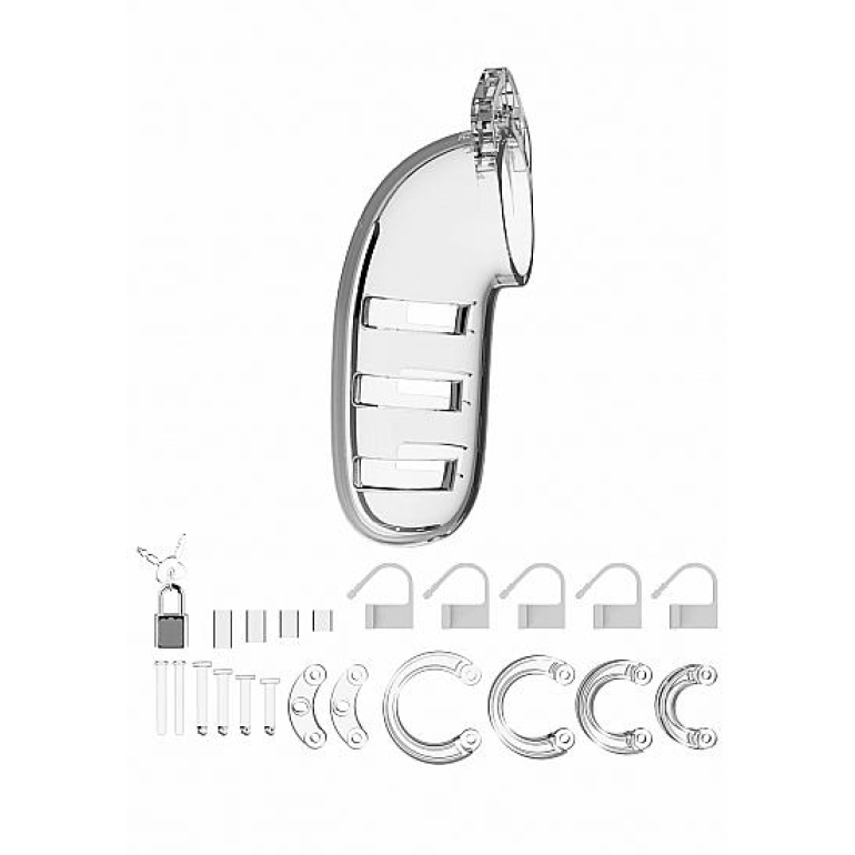 Mancage Model 06 Chastity 5.5 inches Penis Cage Transparent Clear