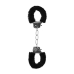 Beginner's Furry Handcuffs W/ Quick Release Button Black