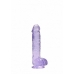 Real Penis 6in Realistic Dildo W/ Balls Purple