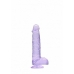 Real Penis 6in Realistic Dildo W/ Balls Purple