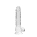 Realpenis Crystal Clear Dildo W/ Balls 8in