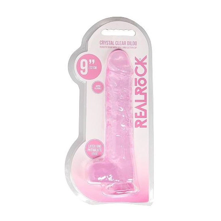 Real Penis 9in Realistic Dildo W/ Balls Pink