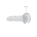 Realrock Non Realistic Dildo W Suction Cup 7in Transparent Clear