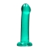 Realrock Non Realistic Dildo W Suction Cup 6.7in Turquoise Green