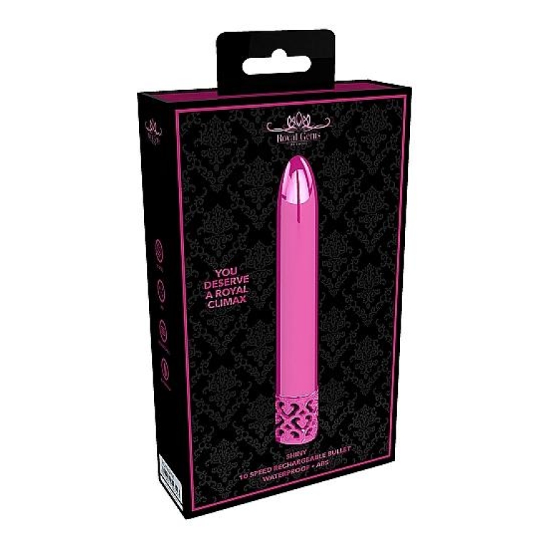 Royal Gems Shiny Pink Abs Bullet Rechargeable