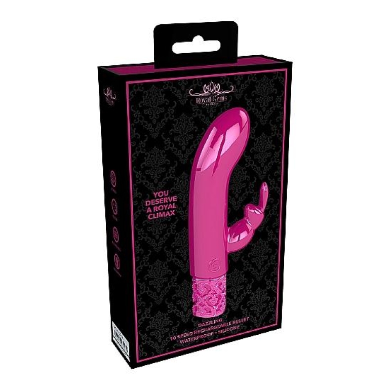 Royal Gems Dazzling Pink Rechargeable Silicone Bullet