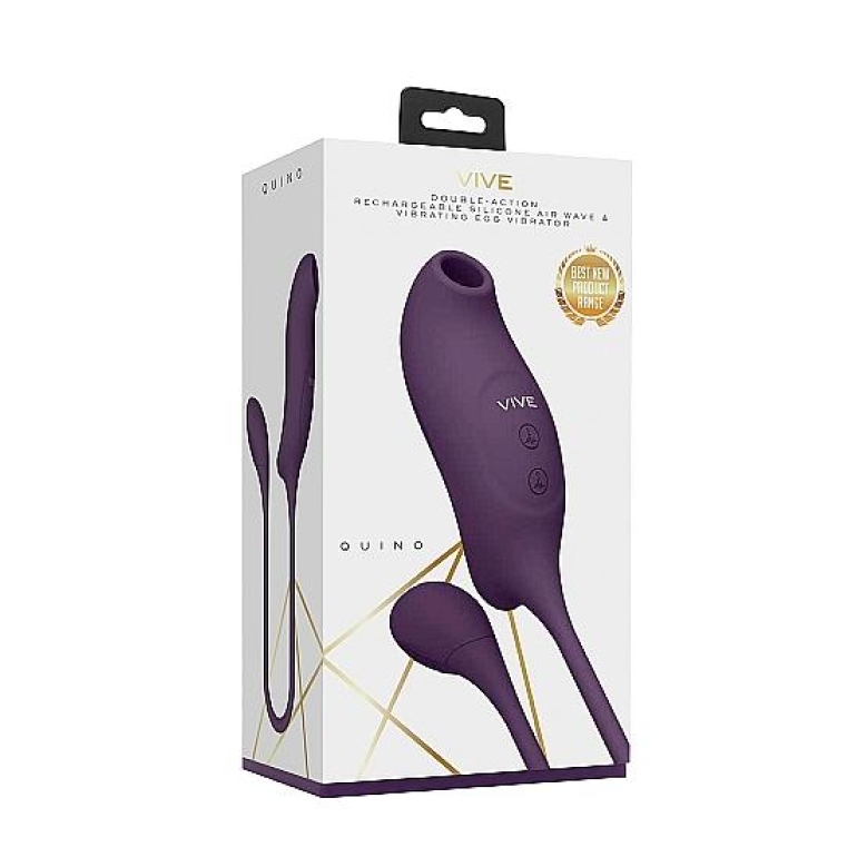 Vive Quino Air Wave/vibrating Egg Vibrator Purple