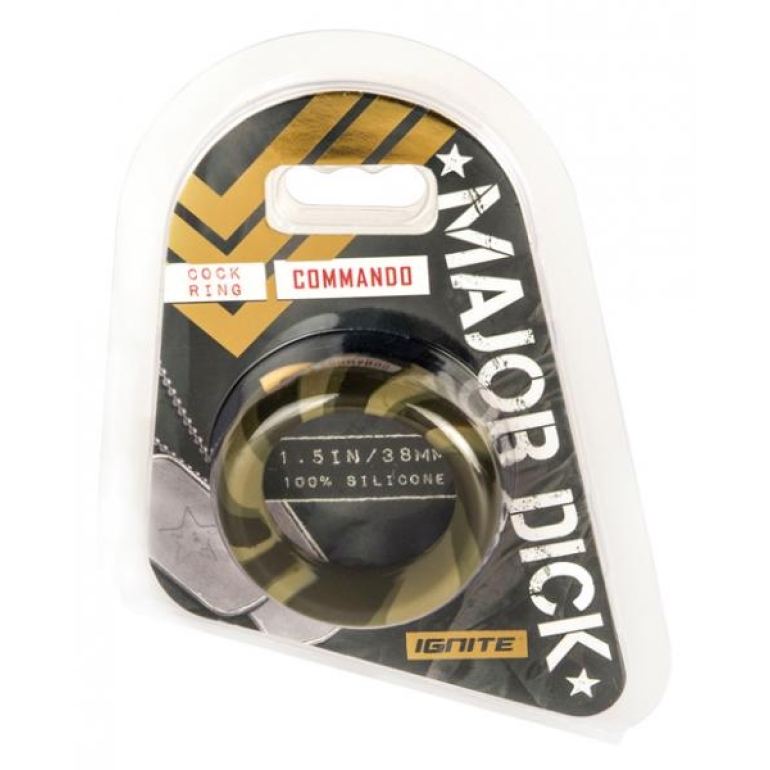 Major Dick Commando 1.5 inches Wide Silicone Penis Ring Camouflage