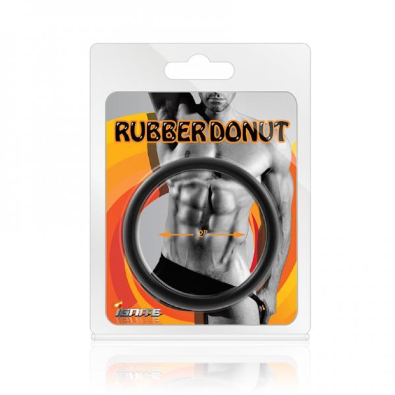 Rubber Donut 2 inches Ring Black