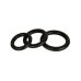 Silicone Stretchy Donut Penis Rings Black 3 Pack