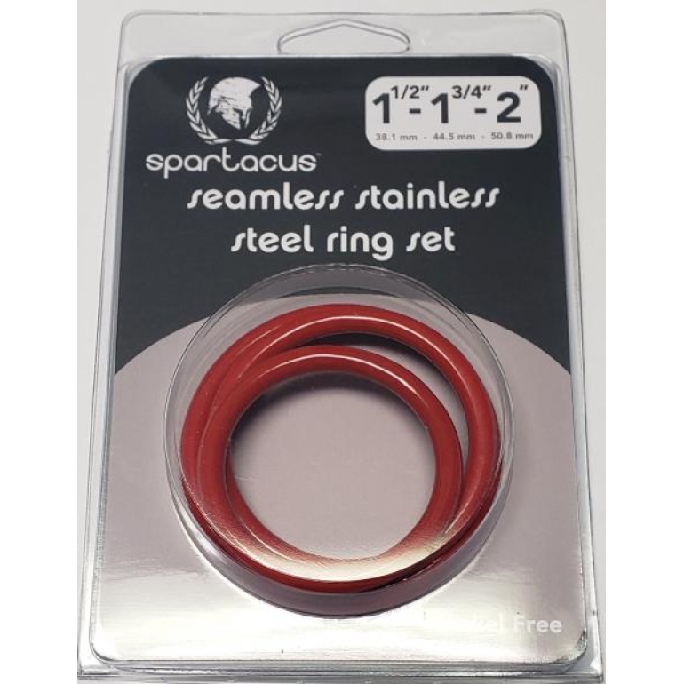 Red Stainless Steel C-ring Set - 1.5 1.75