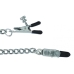 Adjustable Tapered Tip Nipple Clamps With Link Chain Silver