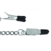 Endurance Tapered Tip Nipple Clamps With Link Chain Silver